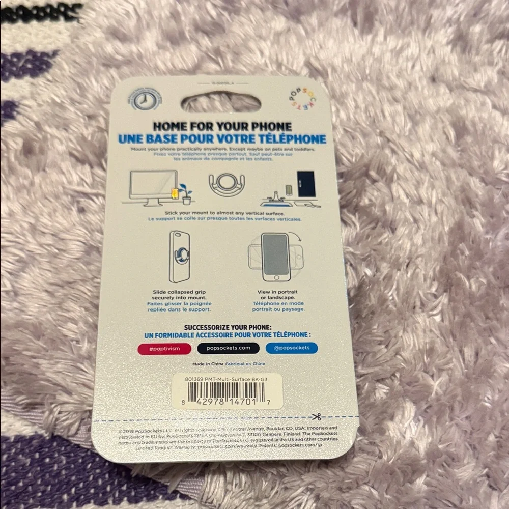 PopSocket black secure mount
